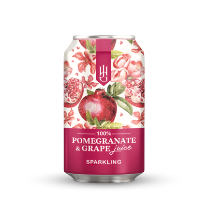 100% Pomegranate & Grape Juice Sparkling 330 ml can @ R31